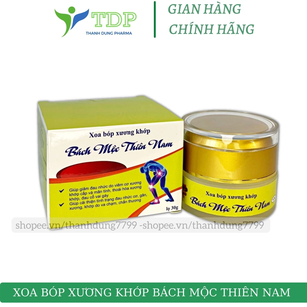 Dầu xoa bóp xương khớp Bách Mộc Thiên Nam giúp giảm đau nhức mỏi do viêm khớp- Lọ 30g