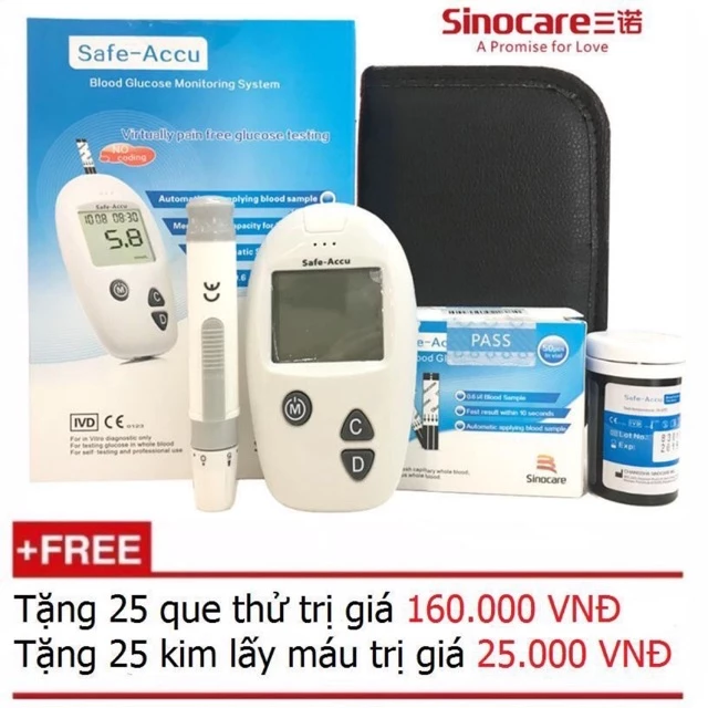 Máy đo đường huyết SINOCARE Safe accu