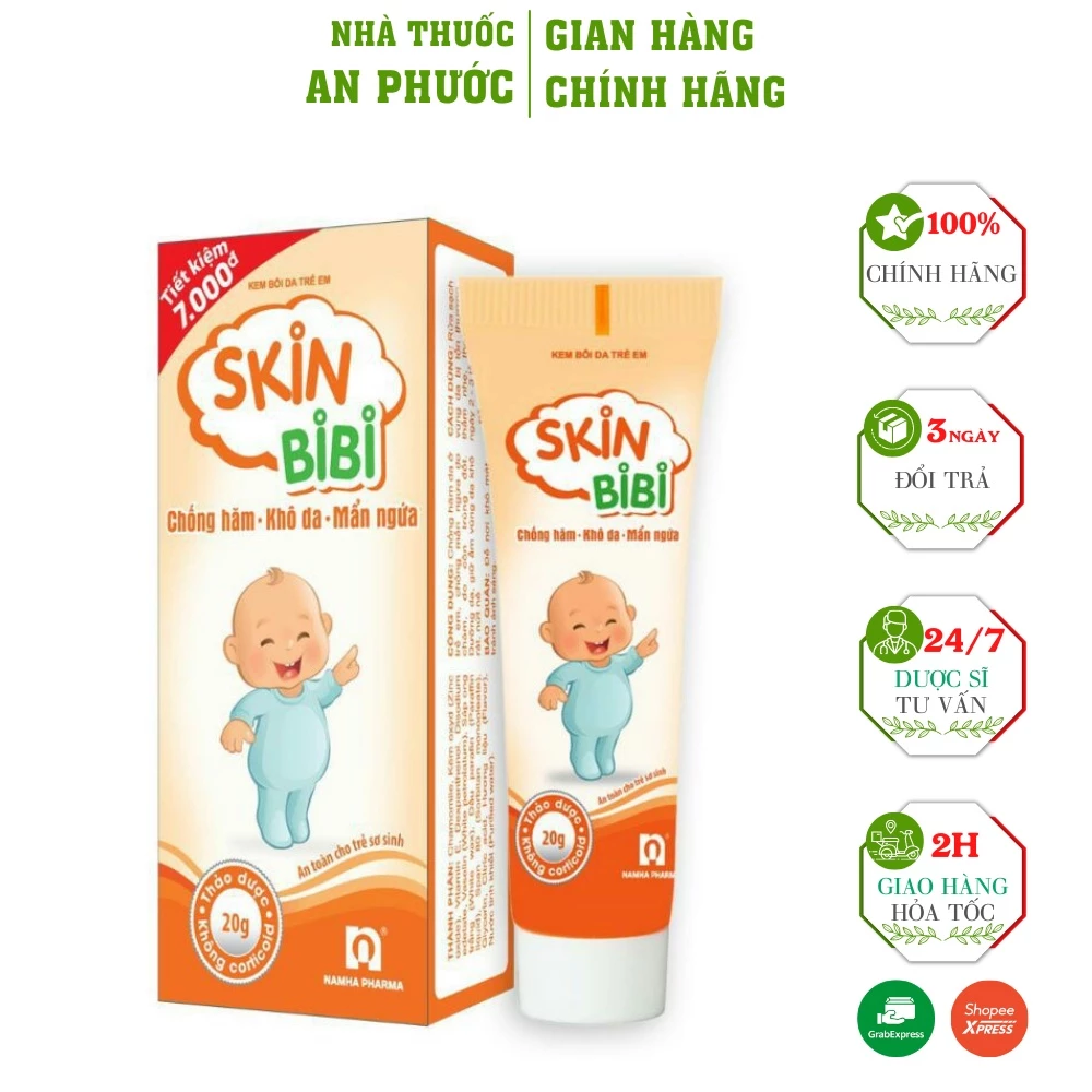 Kem Bôi Da SKIN BIBI  ⚡ CAM KẾT CHẤT LƯỢNG  ⚡Ngừa Hăm Trẻ Em(10g)