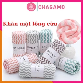 Khăn mặt lông cừu mềm mịn xuất Hàn 30x50cm