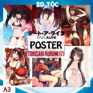 TRANH POSTER A3 TOKISAKI KURUMI (7) ANIME MANGA DATE A LIVE CHẤT LIỆU GIẤY CAO CẤP - 2D TỘC SHOP