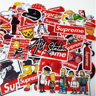 Decal Sticker SUPREME Nhựa PVC, không thấm nước, dán nón bảo hiểm, xe, laptop, điện thoại, Vali, ... Siêu Hot