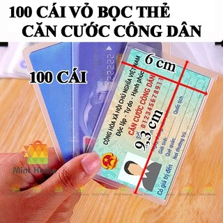 Combo 100 vỏ bọc thẻ CCCD , bao túi đựng thẻ sinh viên, atm, nhân viên, name card, card visit, CMND, căn cước công dân