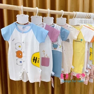 Bodysuit cho bé, bộ body đùi xuất dư vải mỏng mát cho bé trai và bé gái