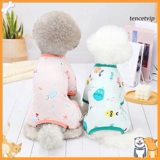 Bộ đồ ngủ pijama vải cotton siêu nhẹ thoải mái cho cún cưng