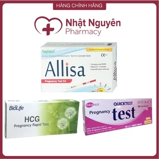 Que thử thai, test rụng trứng Kichi, ALLISA, BIOLIFE HCG, QUICKTEST que thử thai nhanh, cho kết quả chính xác