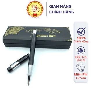 Bút ký Bút mài thầy Ánh vỏ kim loại đen khắc tên miễn phí làm quà tặng 01