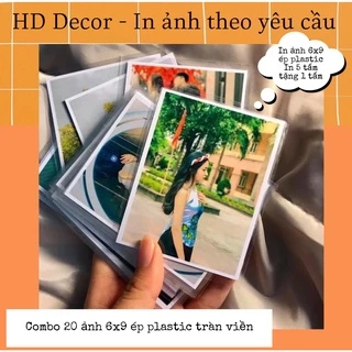 Combo 20 ảnh 6x9cm tràn viền ép plastic in theo yêu cầu