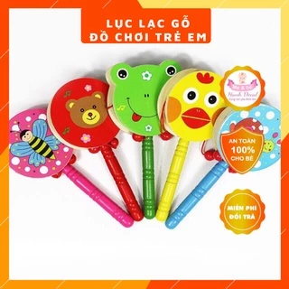 Lục lạc Trống gỗ - Đồ Chơi gỗ phát triển trí tuệ cho bé