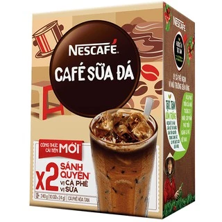 (YÊU THÍCH) CAFE sữa đá Nescafe hộp 10 gói 200g