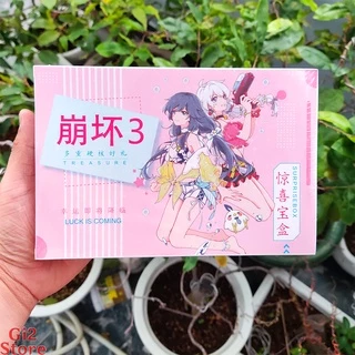 Hộp quà tặng anime game Honkai Impact chibi dễ thương siêu rẻ, nhiều món (Bút bi, gương, huy hiệu, vòng tay, poster...)