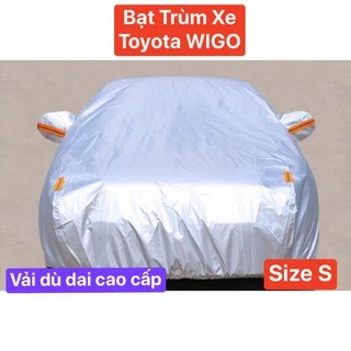 Bạt Phủ xe Ô Tô TOYOTA WIGO Vải Dù OXFORD Siêu Bền, Bạt Trùm Xe Hơi Chống Nắng Mưa Bảo Vệ Xe