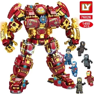 Mô hình lắp ráp Iron man Marvel 76026 Xếp Hình Hulk Buster người sắt 1450 mảnh