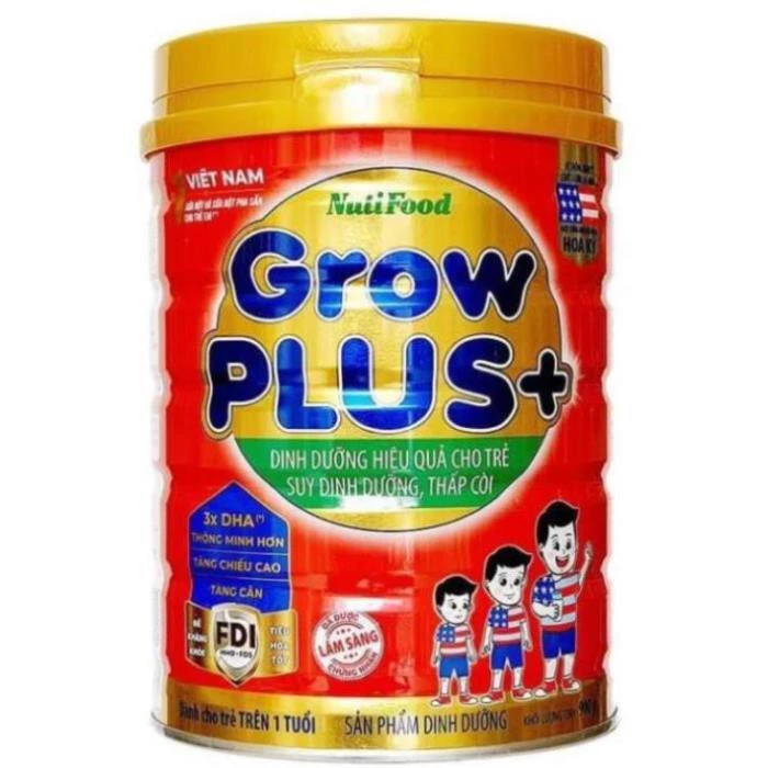 Sữa bột Nuti Grow Plus Đỏ 900g ( Mẫu Mới )