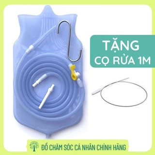 Dụng cụ thải độc đại tràng + Cọ rửa 1m coffee enema thải độc cà phê thụt tháo đại tràng túi súc ruột silicone 2l TUI2CO