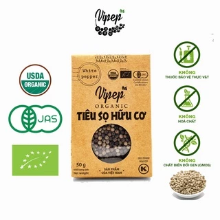 Tiêu Sọ Hạt Farmers' Organic Vipep Túi Giấy 50g - Gia vị Vipep