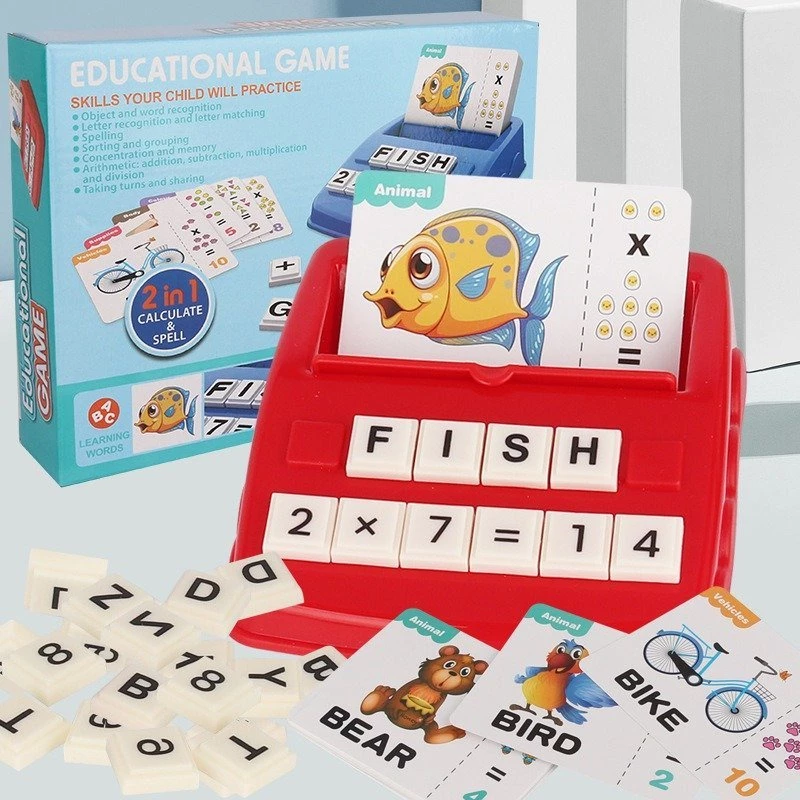 SPELLING GAME GHÉP CHỮ TIẾNG ANH VÀ HỌC TOÁN VUI NHỘN 2 TRONG 1 - ❤️BABYMONTESSORI EARLY LEARNING EDUCATIONAL TOY❤️