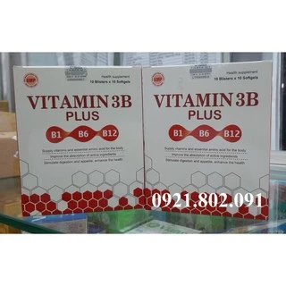 VITAMIN 3B PLUS hộp 100 viên nang mềm B1 _ B6  _ B12