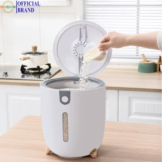 Thùng Đựng Gạo Thông Minh 10kg BUCOOK - Chống Ẩm Mốc, Côn Trùng, Mối Mọt - Hàng Cao Cấp Dành Cho Gia Đình