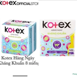 Băng vệ sinh hàng ngày Kotex kháng khuẩn (8 miếng) siêu thấm