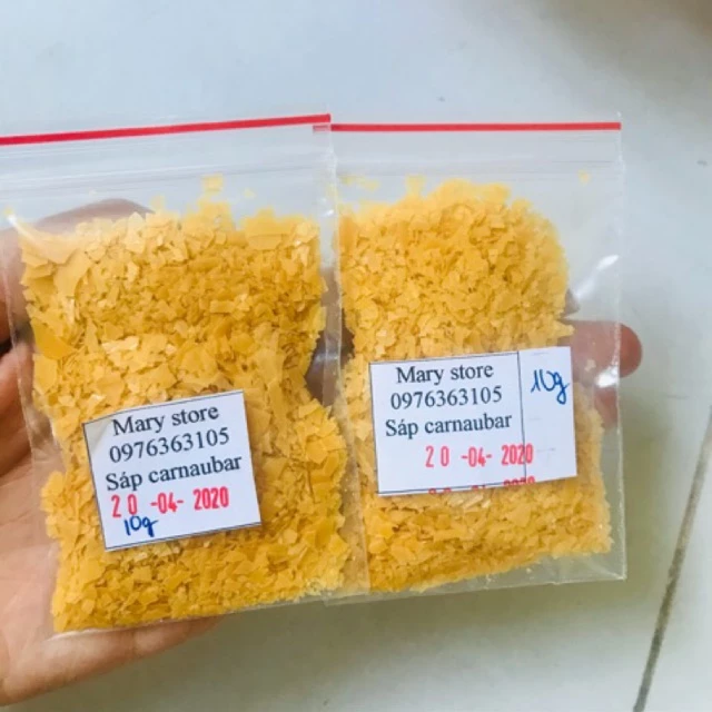 Sáp carnauba (10g-50g) - nguyên liệu làm mỹ phẩm handmade