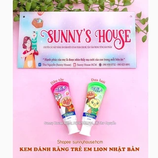 Kem Đánh Răng Nuốt Được Cho Bé Lion Nhật Bản