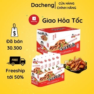 Râu mực cay bà dì Tứ Xuyên ăn liền màu đỏ 1 gói 12g đồ ăn vặt Sài Gòn vừa ngon vừa rẻ | Dacheng Food