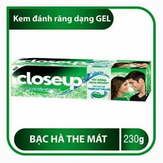 Kem đánh răng Closeup Hương Bạc Hà 230g  thơm mát bất tận