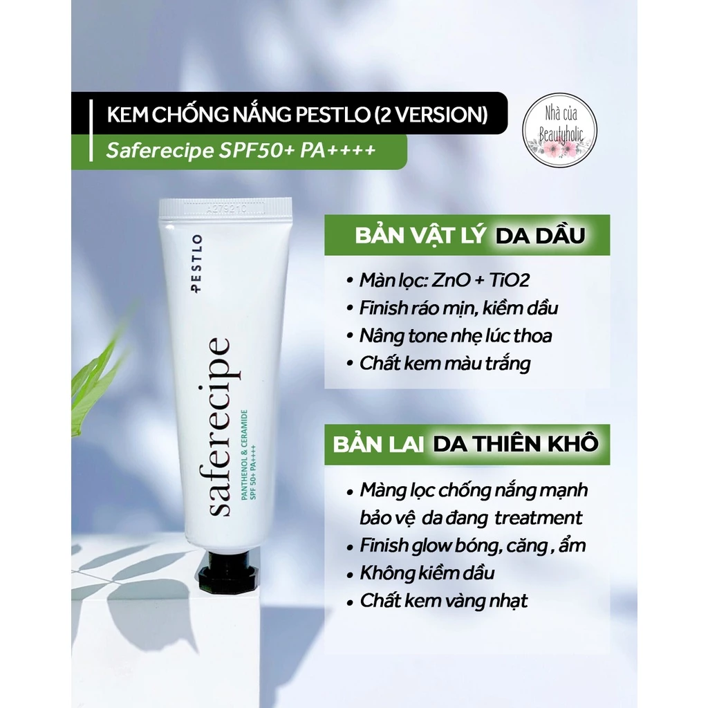 Kem chống nắng Pestlo SafeRecipe Sun Essence