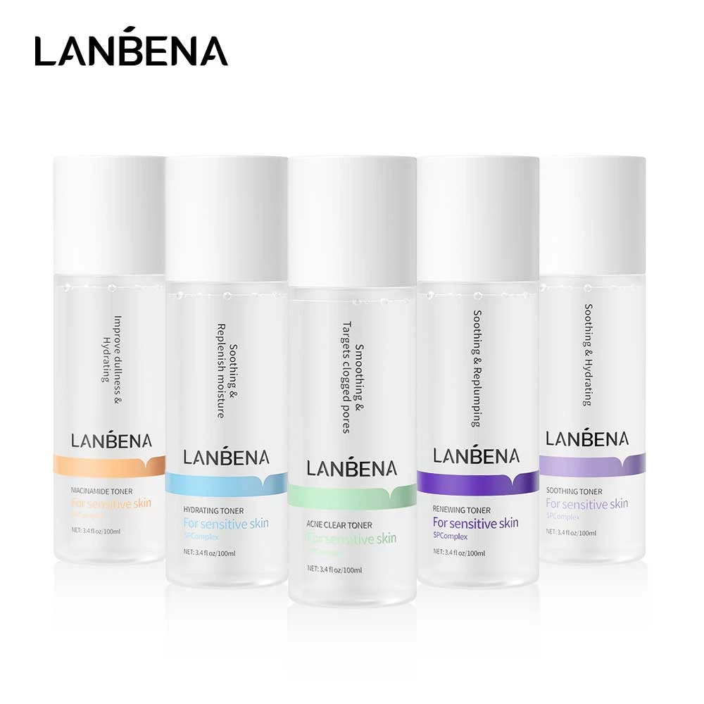 Toner Lanbena nước cân bằng da dưỡng ẩm chống nếp nhăn tái tạo Niacinamide làm sáng da 100ml