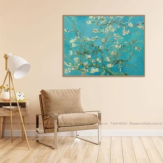 Tranh "Almond Blossom" Vincent van Gogh - Tranh Canvas Decor treo tường - Tặng đinh 3 chân treo tranh, BH 12 tháng