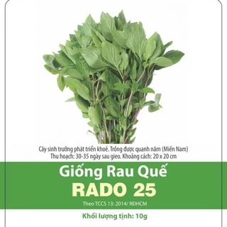 Hạt giống rau quế lá to Rado 25 - gói 10g