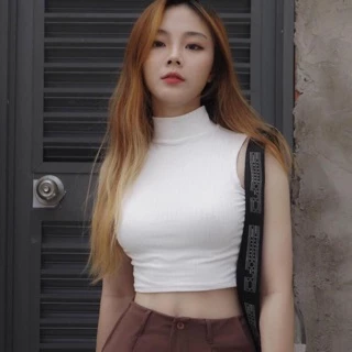 ÁO CROPTOP BA LỖ CAO CỔ HOT TREND