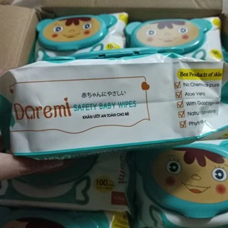 Khăn ướt Doremi bản to (15*20cm) siêu dày 100tờ cho bé- giá 1 gói