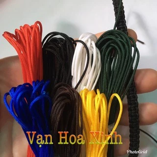 🌺 (có hướng dẫn) Dây XỊN đan thắt vòng tay nam nữ paracord size 0.8mm-2mm có lõi dây dù đan phong thủy