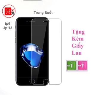 Cường Lực Trần Trong SUốt cho Ip, Tem đỏ – Bơ Bư