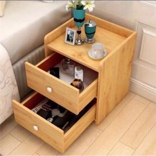 Tủ Đầu Giường 2 Ngăn Kéo Bằng Gỗ, Kệ Để Đồ, Kích Thước :40x23x32Cm .ĐTBX