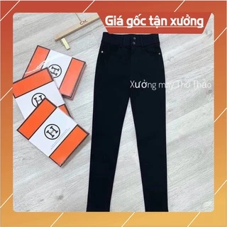 Quần Legging 2 Khuy Cạp Cao Gen Bụng - Chất Umi Hàn dày, đẹp, mịn mát co giãn 4 chiều - không cắn chỉ - không bai xù