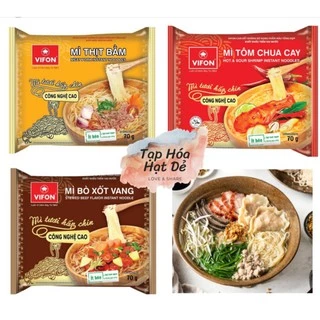 (NEW ITEM) Mì tươi hấp chín Vifon vị thịt bằm/ tôm chua cay gói 70gr