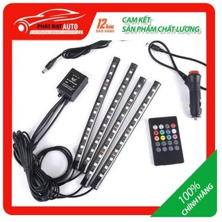 Đèn Led Gầm Ghế Ô Tô, xe hơi⚡️HÀNG CAO CẤP⚡️loại 12 Led có điều khiển từ xa, cảm ứng âm thanh nhấp nháy theo nhạc