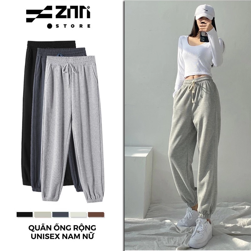 Quần jogger ống rộng chất liệu nỉ tổ ong Zinti QD32