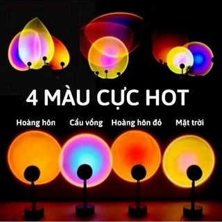 Đèn hoàng hôn 4 màu] có mika chuyển đổi 4 màu tiktok sunset, sunset red, rainbow trang trí, livestream