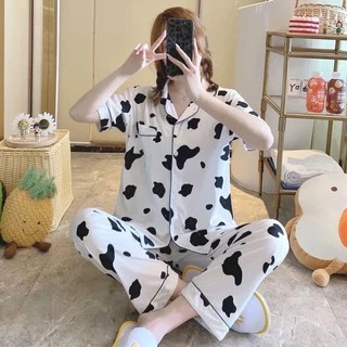 Bộ đồ ngủ nữ dài - Bộ đồ ngủ pijama nữ quần dài tai cộc chất kate thái hoạt hình dễ thương THANH LÝ GIÁ RẺ