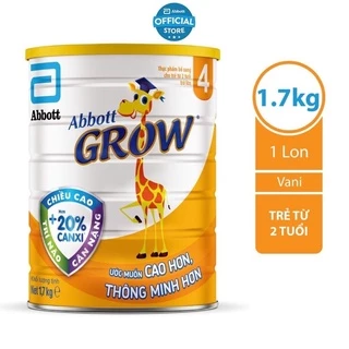 Sữa Bột Abbott Grow 4 DHA AW4L Dành Cho Trẻ 2 Tuổi Trở Lên (1,7KG)