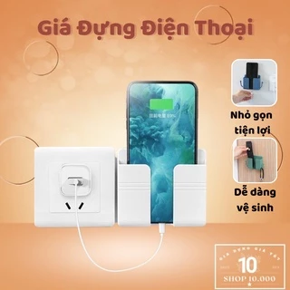 Giá Đựng Điện Thoại Gắn Tường Đa Năng - Kệ Dán Tường Để  Đồ Dùng