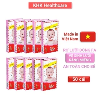 Combo 10 hộp rơ Đông Pha chính hãng dùng để rơ lưỡi vệ sinh răng miệng trẻ nhỏ