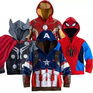 Áo hoodies có nón dài tay hóa trang siêu anh hùng cho bé trai