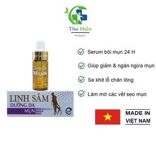 Serum bôi mụn 24h linh sâm dưỡng da mụn, giúp se khít lỗ chân lông,mờ vết thâm, sẹo trên da ( 5 ml )