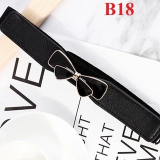 Nịt đầm Đai váy belt co giãn mix váy dễ thương Nơ xinh Bản nhỏ 2.5cm B18