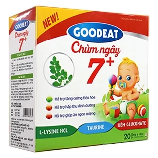Goodeat Chùm Ngây 7+ - Hỗ trợ tiêu hóa, trẻ hấp thu dinh dưỡng và giúp ăn ngon (20 ống)